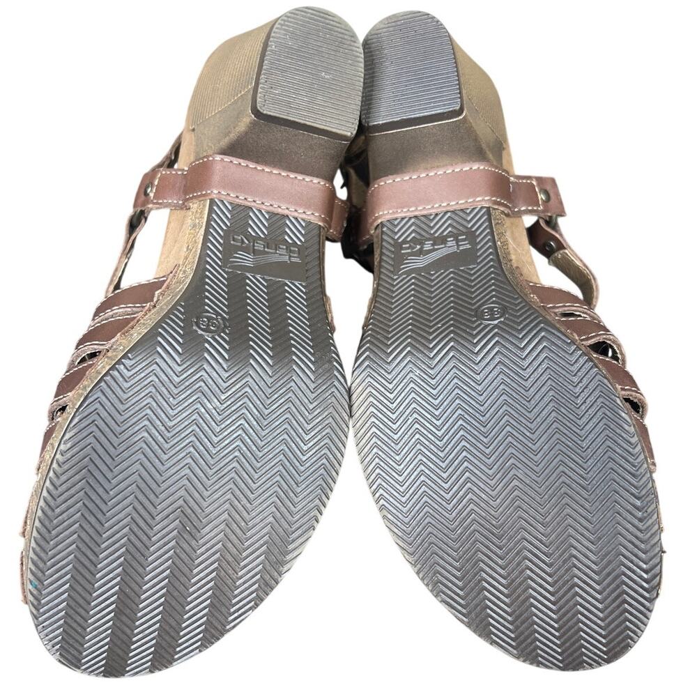 Dansko Randy Women’s Brown Leather Strappy Clog Sandals Size 38 US 7.5/8 - Picture 9 of 11